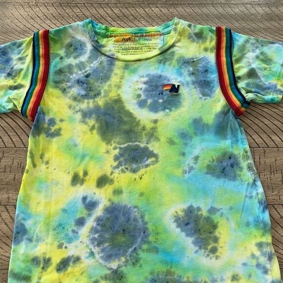 Aviator 🧑‍✈️ Nation Made in USA 🇺🇸 Kids Rainbow 🌈 Ringet Tie-Dye T-Shirt Unique! - Picture 5 of 17